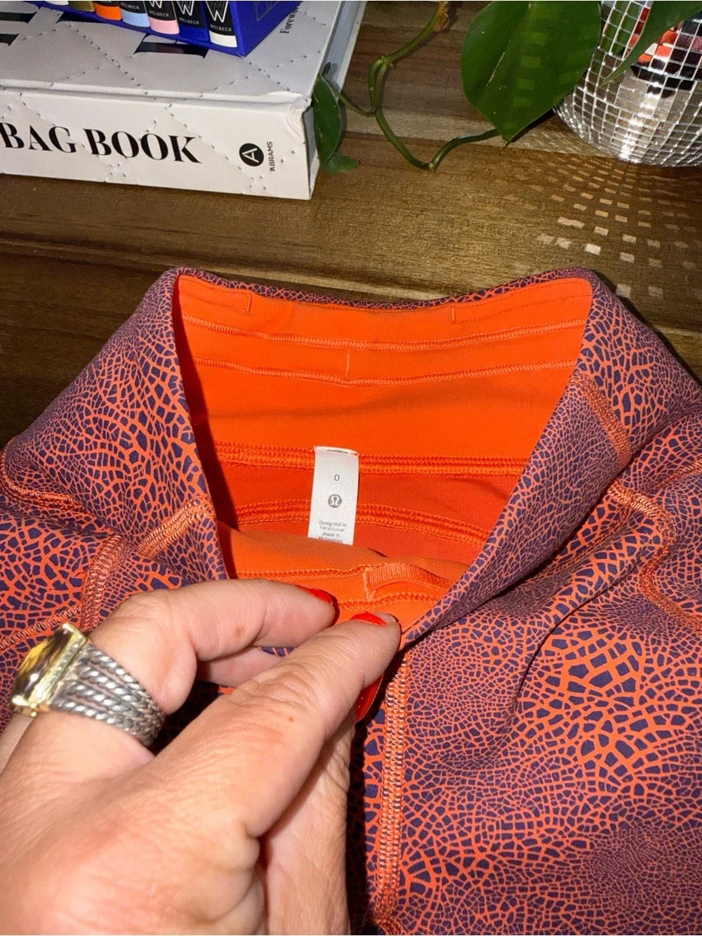 lululemon athletica High-Rise Textured Red-Orange Leggings